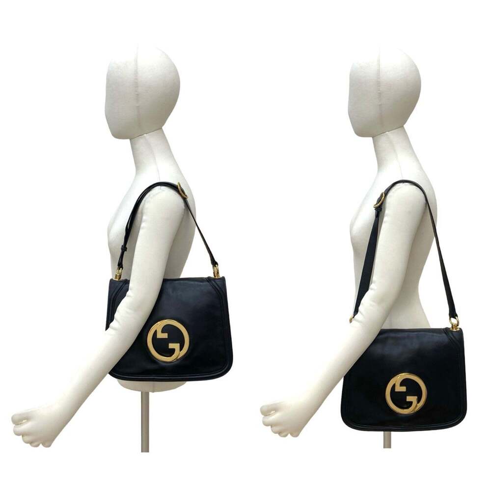GUCCI Black Leather Shoulder Bag - Picture 2 of 10